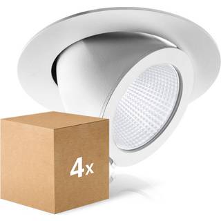 Fordelspakke 4x Noxion LED Downlight Forza Hvid 35W 3100lm 36D - 940 Kold Hvid | 168mm - Bedste Farvegengivelse