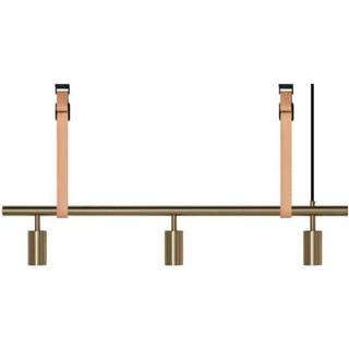 RUBN Long John Pendel 3 Spots (100 cm) Brass Natural leather