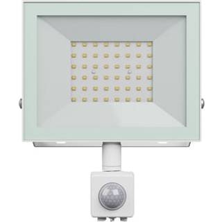 50W projektør med sensor - Hvid, IP44, PIR sensor, 230V, Spectrum - Dæmpbar : Ikke dæmpbar, Kulør : Varm