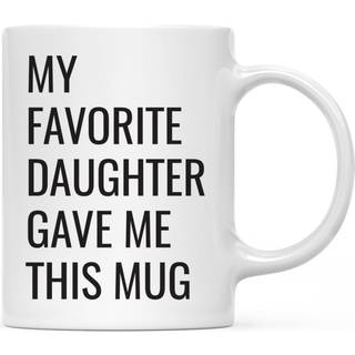 Andaz Press 11oz. Fars dag kaffe mugg gåva min favorit dotter gav mig denna mugg 1-pack tjej pappa mugg pappa mugg favoritdotter mugg kaffemuggar