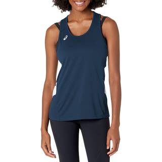 ASICS Dame Dame Team Sweep Singlet Navy/White Small
