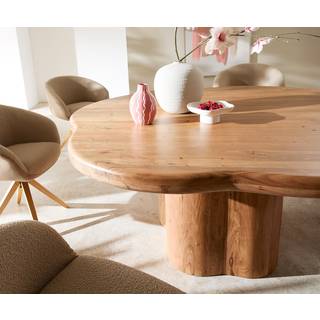 Esstisch Orbion 180x175 Akazie Natur Holzgestell