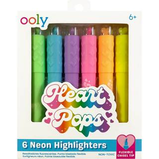 Ooly Overstregningstusser 6 stk Heart Pops Neon