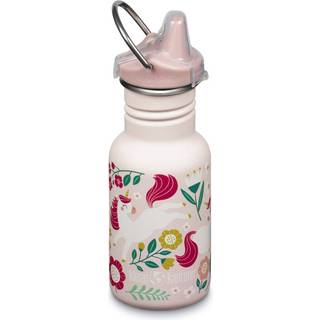 Klean Kanteen Kids' Classic Narrow 355ml (W/ Kid Sippy) Leaping Unicorns Pink, 355 ml