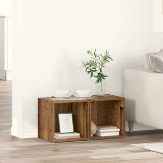 TV-møbelsæt 2 pcs Gammelt træ 37 x 35 x 37,5 cm Konstrueret træ