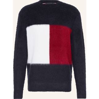 Oversized Flag Relaxed Jumper With Alpaca