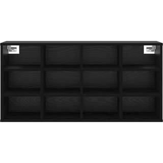 Sko skab med hylde Sort eg 103 x 30 x 51 cm Konstrueret træ