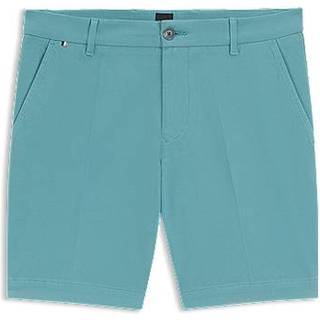 Shorts med slim fit i tekstureret bomuld med stræk