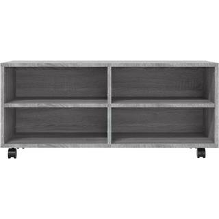 Tv-Bord Med Hjul 90X35X35 Cm Konstrueret Træ - Grå sonoma-eg