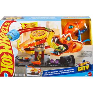 Hot Wheels Pizza Slam Cobra Attack - bilbane med farverig pizzabil og slangefælde