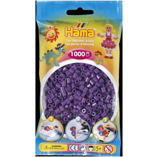 Hama Midi, perler, 1.000 stk., lilla (07) [Levering: 1-2 dage]