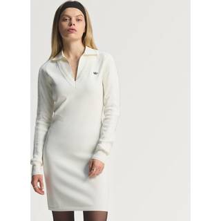 Langærmet kjole med krave - Off White - M