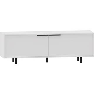 TV-stativ 150cm med 2 klapdøre i hvid