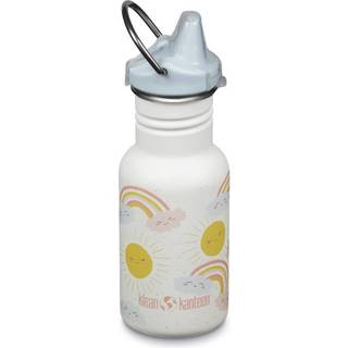 Klean Kanteen Kids' Classic Narrow 355ml (W/ Kid Sippy) Rainbows White, 355 ml