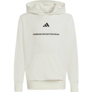 adidas Slogan Fleece hættetrøje - Off White - 128