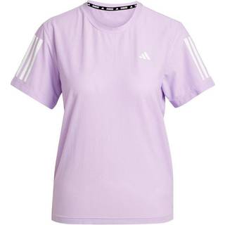 adidas Own The Running Shirt Women - Lilac, White, Size L - lilac
