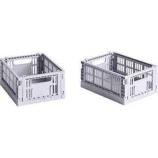 Hay Colour Crate Opbevaringskasser Mini 2-pak - Kurve Genanvendt Polypropylen Lavendel - AE358-A668-AB78