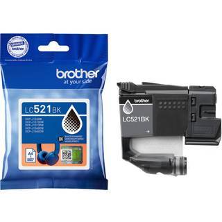 Brother LC521BK Sort Blækpatron (500s)