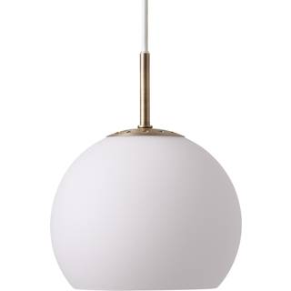 Ball Glas Ø18 Pendel - Opal Hvid