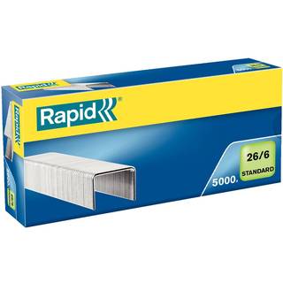 Rapid Hæfteklammer galvaniserede 26/6 5000stk/æske