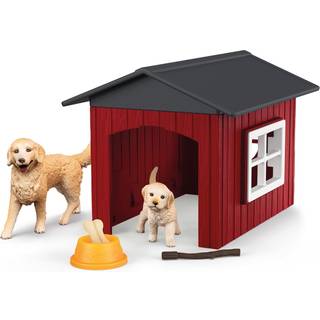 Schleich Farm World Hundehus 42722 – figursæt med 2 hunde og tilbehør