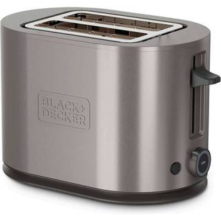 Black+Decker brødrister med 2 slots 900W Inox