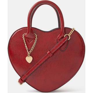 Accessorize Accessorize Red Patent Heart Cross-Body Handbag