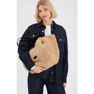 Accessorize Accessorize Cream Reversible Borg Shoulder Bag