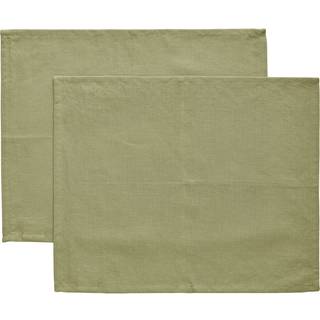 Decotique Sienna Dækkeserviet 35x45 Cm 2-pak - Dækkeservietter & Coasters Bomuld Grøn - ML-06