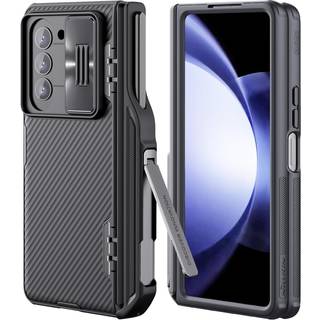 Nillkin til Samsung Galaxy Z Fold 5-etui med S Pen-holder Skjult Metal Stativ & Slide Kamera Cover & Hngselbeskyttelse Slim Fit Case Full Body B