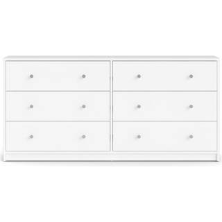 May Dobbelt Kommode 6 skuffer - Hvid