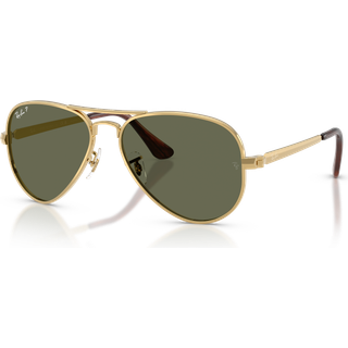 Ray - Ban Unisex RB3925 AVIATOR MAX 001/58 Solbriller Metal Guld Grøn Pilot Polariseret