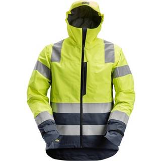 Snickers 1330 high-vis vandtæt skaljakke, klasse3 gul/navy M
