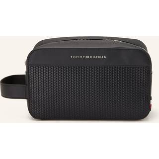 Metal Logo Woven Panel Washbag