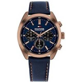 Tommy Hilfiger 1710721 Chronograph Blue Leather Strap Watch - W95381