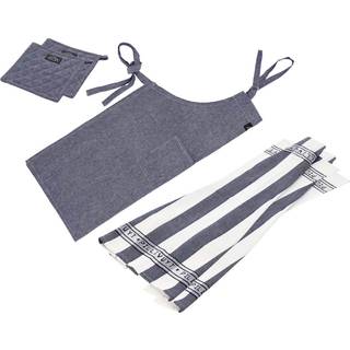 Køkkentekstilsæt recycle 5 dele Navy Bomuld/Polyester