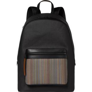 Paul Smith Nylon Stripe Backpack Black Multi