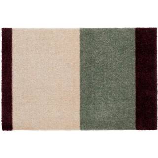 tica copenhagen Stripes dørmåtte horisontal Green-ivory-bordeaux, 40x60 cm