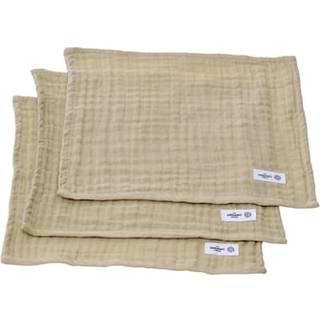 The Organic Company Fine Ansigtshåndklæder 30x30 Cm 3-pak - Håndklæder & Badelagner Økologisk Bomuld Pale Honey - 1199-218