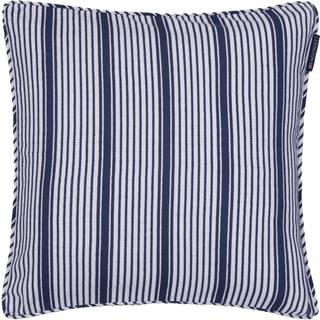 Lexington Classic Striped Organic Cotton Twill Pudebetræk 50x50 Cm t / Marineblåt - Pyntepuder & Betræk Bomuld Hvid - 10004008-1850-SH25