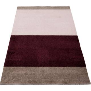 Stripe Horisontal Gulvtæppe, Bordeaux/Rose/Sand, 67x120 cm