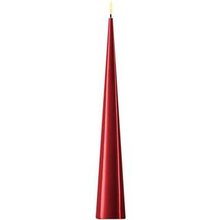 Håndlavet LED-julelys i kegleform med ægte flammeeffekt, H 20 cm