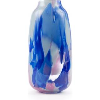 Meadows Vase, Scandi Mint With Blue Rose