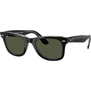 Ray - Ban Unisex RB2140 WAYFARER 129431 Solbriller Acetat Sort Grøn Firkantet Normal
