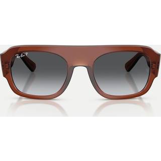 Ray - Ban Unisex RB2218 6678T3 Solbriller Acetat Brun Grå Geometrisk Polariseret