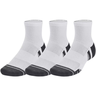 Under Armour Performance Tech Unisex 3-Pack QUnder Armourrter Socks White / White / Jet Gray M