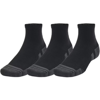 Under Armour Performance Tech Unisex 3-Pack QUnder Armourrter Socks Black / Black / Jet Gray XL