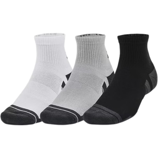 Under Armour Performance Tech Unisex 3-Pack QUnder Armourrter Socks Mod Gray / White / Jet Gray L
