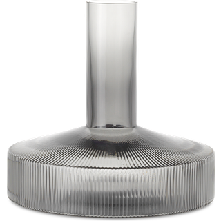 Ferm Living Ripple Vinkaraffel Smoked Grey - Vinkarafler Mundblæst Glas Røggrå - 1104268096