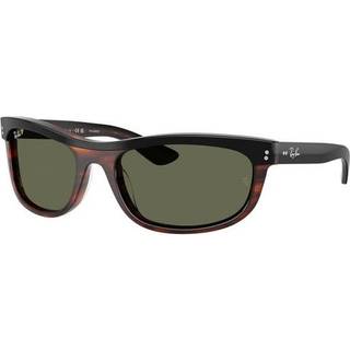 Ray - Ban Unisex Ray - Ban RB2489 BALORAMA 144058 Solbriller Acetat Sort Grøn Firkantet Polariseret